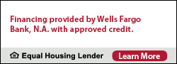Financing provided by Wells Fargo Bank, N.A. with approved credit. Equal Housing Lender. Learn more.
